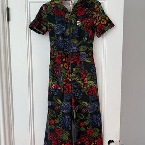 Lucy & Yak Floral Patterned Jumpsuit with Zipper
